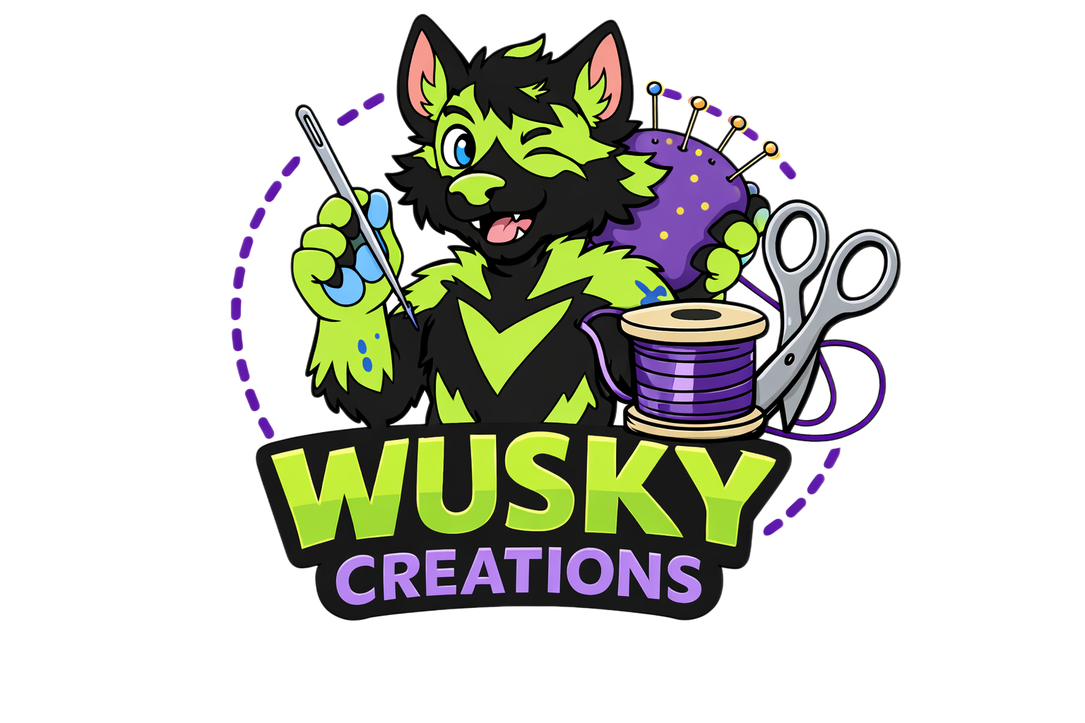 Wusky Creations custom fursuit maker logo
